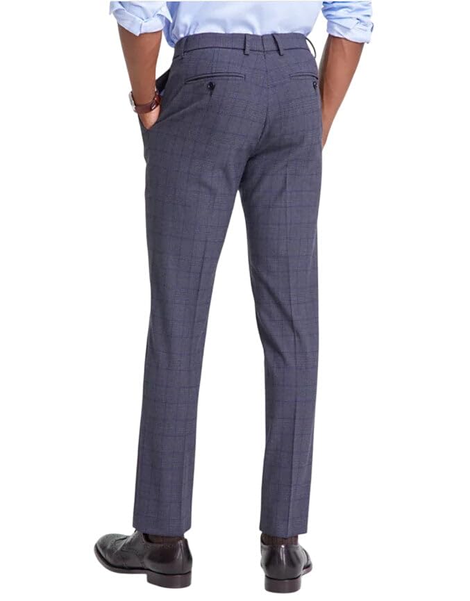 Tommy Hilfiger Mens Modern fit Dress Pants 38/32 Grey Plaid Stretch2