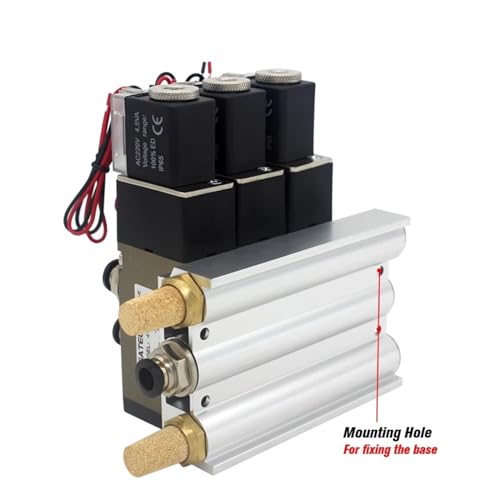 Válvula solenoide 4V310-10 de 3 estaciones y 24V para control de aire 4