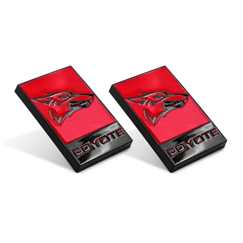 Image of 2PCS New Styling Coyote Logo Decal Fits for Car Truck SUV Door Side Tailgate Rear Trunk Sticker Emblem Badge (red)