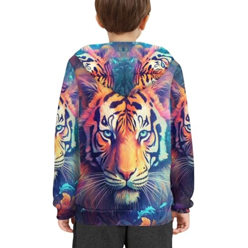 Cool Animal Hoodies for Boys Long Sleeve Casual Graphic Tops with Pockets Soft Hooded Sweatshirts3