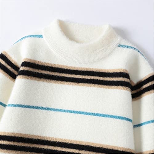 Autumn and Winter Half-Turtleneck Sweater Men's Stripes Handsome Thickened Bottoming Knit Sweater Line Clothing3