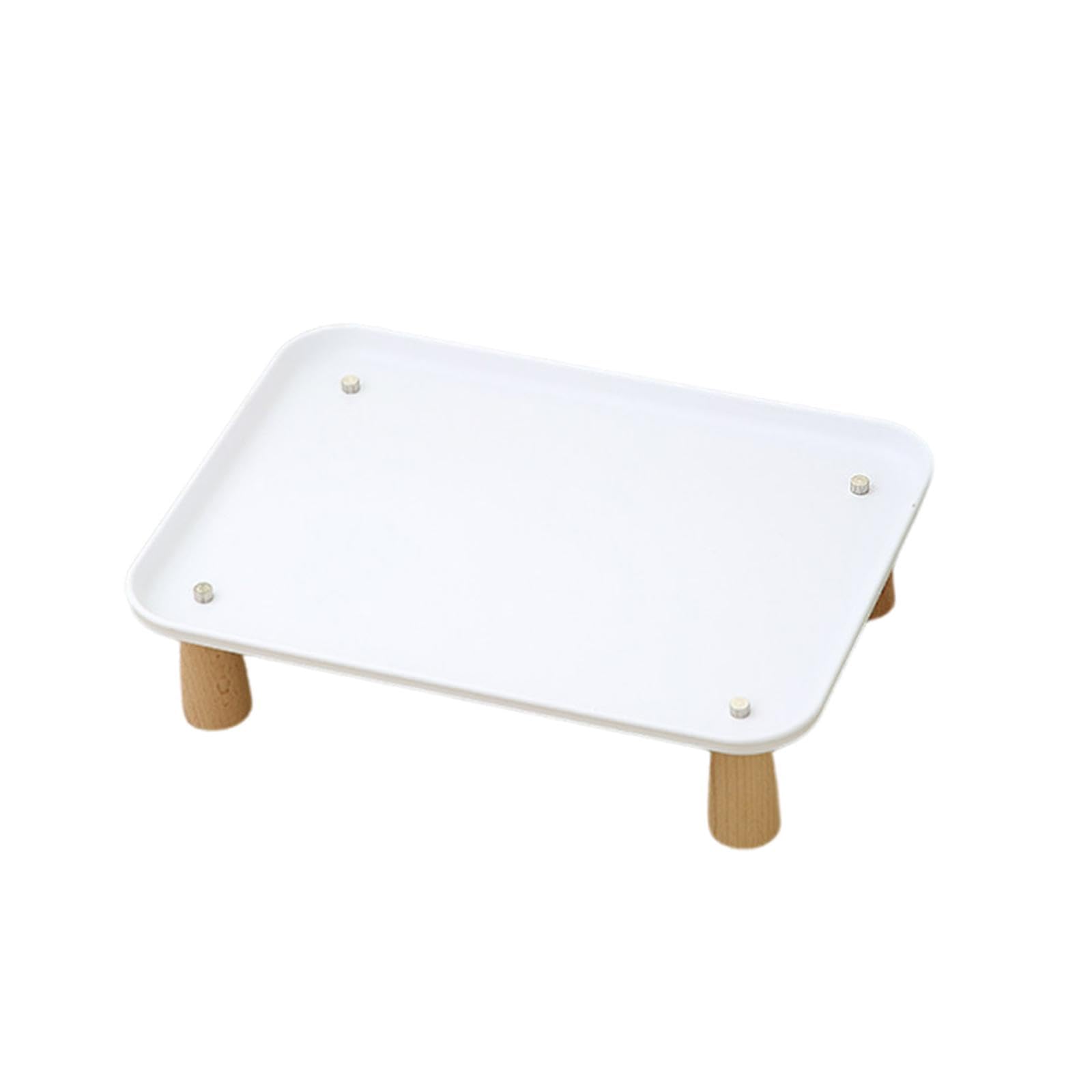 Sharplace Raised Pet Feeder Stand, Non-Slip Elevated Cat Dog Bowl Stand for Protects Pet Neck, Easy to Clean, Compatible with Automatic Feeder, for Small Medium Dogs & Cats, Home Kitchen Use, White