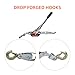 TBAPFS 2 Ton Heavy Duty 2 Hook Steel Cable Dual Gear Power Puller Come Along Chain Winch Ratchet Tool, Automotive Hoist Hand Winch Cable Puller Stretcher Lift
