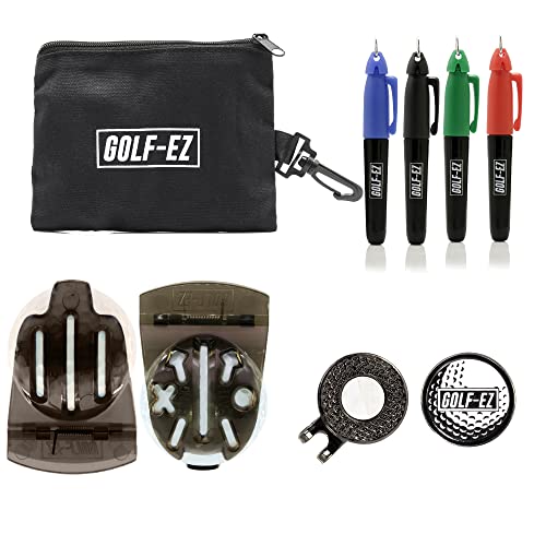 Golf-EZ TRI-LINE Golf Ball Alignment Kit with Hat Clip Ball...