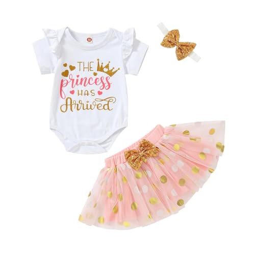 Newborn Baby Girl Outfits Infant Letter Print Romper+Tutu Skirt Coming Home Clothes Set