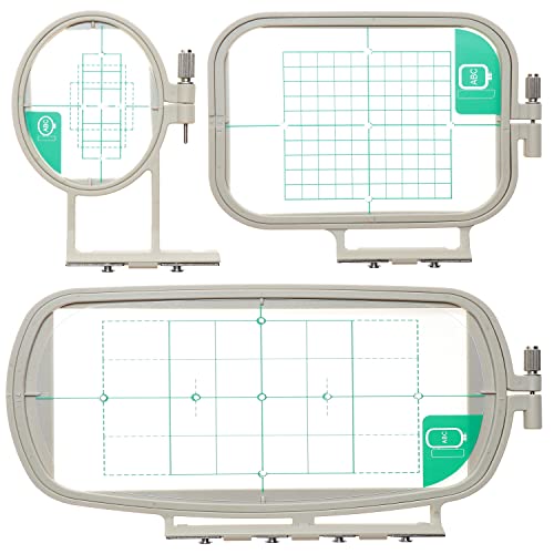 New brothread Embroidery Machine Hoop 3 in 1 Set(SA431+SA432+SA434) Compatible with Brother SE700 PE545 SE600 LB5500 PE535 550D SE630 LB5000 SE625 SE425 SE400 PE540D PE525 PE500 BabyLock Sofia2 Verve