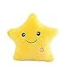 Tickos Suave Almohada Estrella Cojín LED Brillante Estrella Creativo Peluche Estrella Encender Luz de Noche Decoración para la Sala de Estar de la Hbitación del Hogar (Amarillo)
