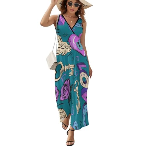 Robe Longue D'été Contre la Chaleur Coupe Sans Manches