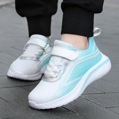 Zapatillas de moda infantiles con malla transpirable y cordones para correr 3