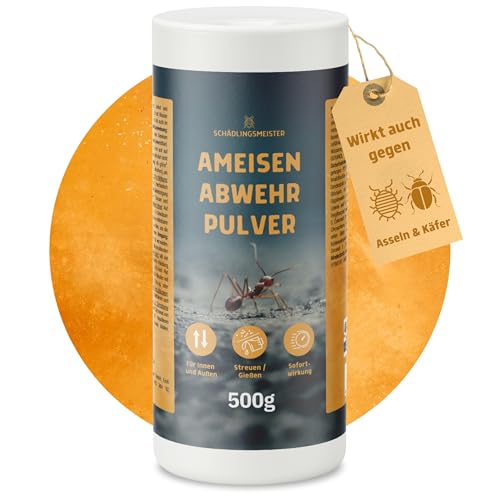 Ameisen Abwehr Pulver – 500g – Sofortwirkung gegen Ameisen, Asseln, Käfer – Für Innen- &...
