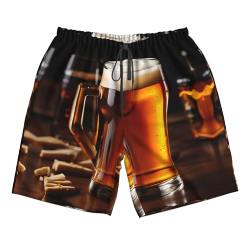 Beer Print Stylish Beach Shorts Swim Trunks Lightweight Breathable Summer Outdoor Activities 7