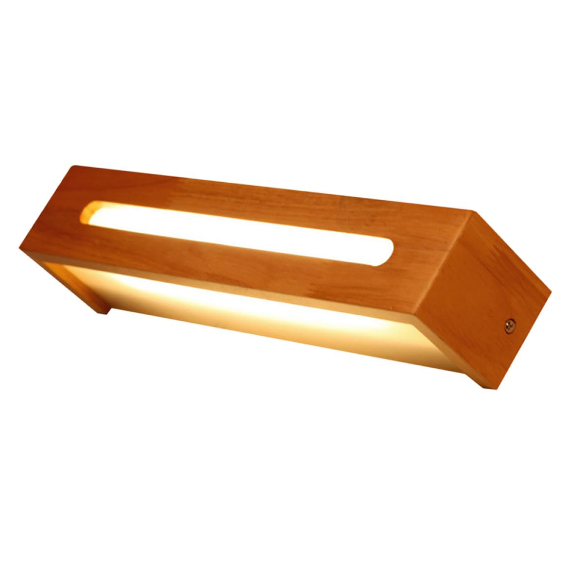 LED Spiegel Wandleuchte aus Massivholz, Modern, für Bad und Waschtisch | LED Chips, Schlichte Form, Wandmontage über Spiegel, Geeignet für Schlafzimmer und Klinikbetten