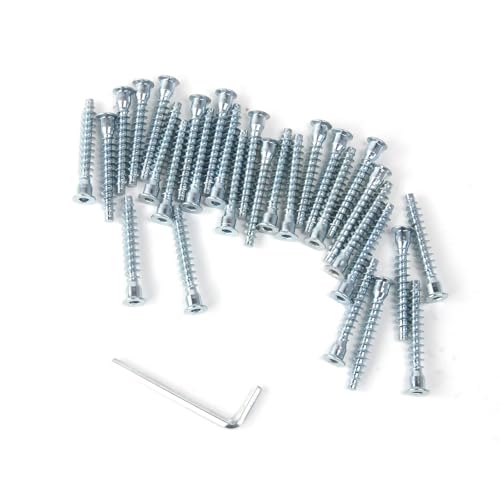 Set de 30 tornillos autorroscantes M6.3 x 50 mm con llave Allen miniatura 4