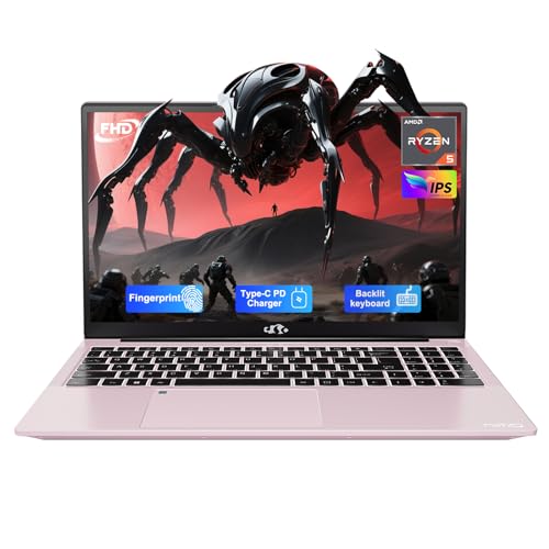 NIMO 15.6' IPS FHD-Gaming-Laptop, 6 Cores AMD Ryzen 5 6600H 32GB DDR5 RAM 1TB SSD (Beat i7-1165G7, Up to 4.5GHz) AMD Radeon 660M GPU-Computer with 100W Type-C Backlit Keyboard Fingerprint