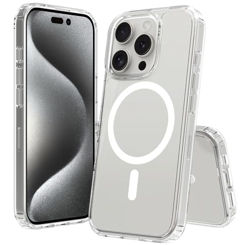 Image of for iPhone 16 pro Case [Compatible with Magsafe] Translucent Matte Phone Cover, [10 FT Military Grade Drop Protection] Slim Durable Shockproof Protective Bumper (Transparent Magnetic, iPhone 16 Pro)
