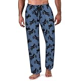 OMFUNS Motorcycle Men's Pajama Pants Lightweight Lounge Pants Comfy Drawstring Sleep PJ Bottom with Pockets Sweatpants