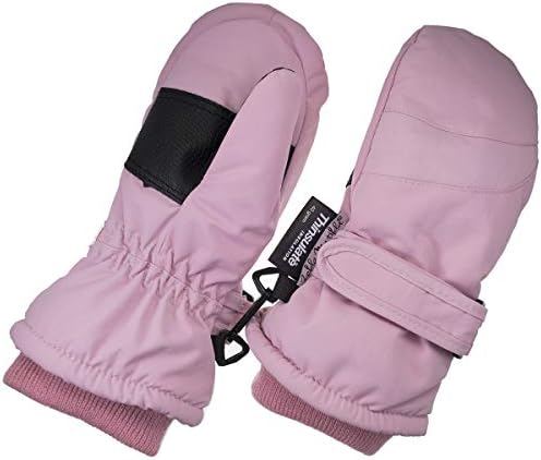 Children Toddlers and Baby Mittens Made With Thinsulate,and Fleece - Winter Waterproof Gloves By Zelda Matilda, Light Pink, 1 - 2 years