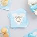 BLUE PANDA Baby Boy Shower Decorations - 5 x 5 In Light Blue & Gold Foil, 100 Pack Napkins - Welcome Little One Design Napkins for Baby Shower