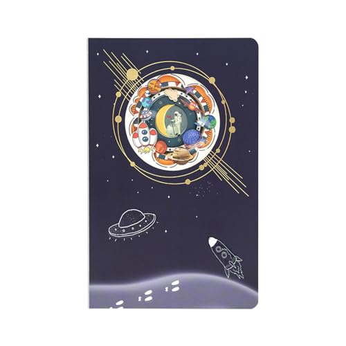 Carnet de notes étudiant avec 120 pages pointillées pour journal