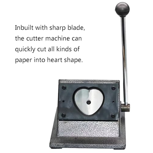 Perforadora de papel en forma de corazón, cortador manual resistente para manualidades, insignias, imanes de nevera, llaveros, 57 mm x 53 mm