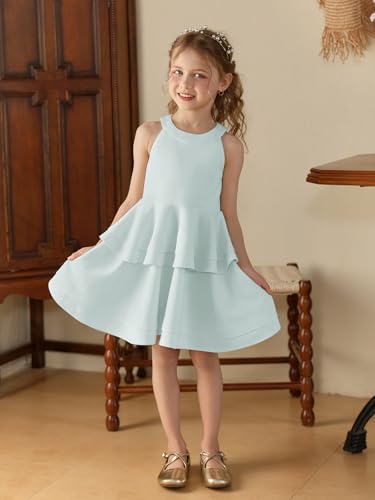 MCieloLuna Cute Girl's Casual Dress Tiered Summer Kids Toddlers Wedding Guest Mini Dresses Party Dance Gown2