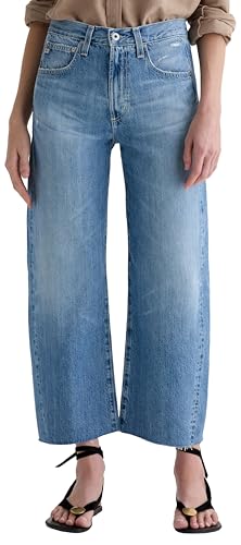 AG Adriano Goldschmied womens Hattie High Rise Crop Barrel in Sunrise