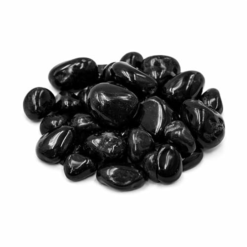Image of Black Onyx Tumble Stone | 50gm Tumbled Gemstones | Reiki Healing Stones | Home Decor Pebbles | Aquarium Gravel | Garden & Table Decor