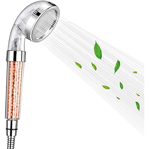 Uigos Shower Head, Filter Filtration High Pressure Water Saving 3 Mode Function Spray Handheld Showerheads for Dry Skin Hair Cover