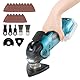 Oszillierendes Multifunktionswerkzeug für Makita 18 V Akku, kabelloses, bürstenloses, oszillierendes Multitool mit 22 Zubehörteilen, 5 variable Geschwindigkeiten, 4°-Oszillationswinkel zum Schneiden