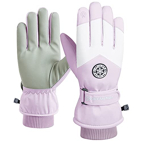 Gants chauds pour écran tactile plus velours épais gants de protection chauds imperméables pour l'hiver en plein air équitation ski antidérapant gants de protection unisexes, ℱ₰, L Cover
