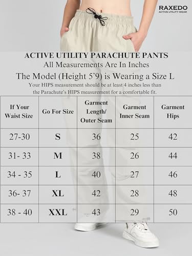 Image of Parachute Pants for Women - Water-Resistant Cargo Pants for Women | Stylish Activewear for Travel, Office, Gym, Trekking & Everyday Comfort | Korean Pants for Woman