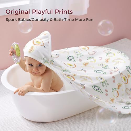 Image of Momcozy Baby Towel with Hooded - Ultra Soft & Absorbent Large Bath Towel Set for Comfort & Gentle on Baby's Skin - Shower Gift & Bath Essential & Baby Registry Search for Newborn,Infant,Toddler,Kids