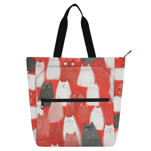 Bolsa de mano infantil de gato animado, el regalo ideal para leer y pasear