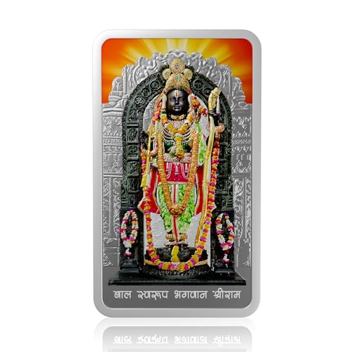 999.9+ Purest Silver Bar, Ram Lalla 50 Gram Coin