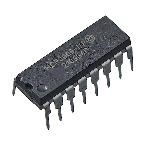 2pcs MCP3008-I/P MCP3008 MCP 8-Channel 10-Bit A/D Converters with SPI Serial Interface 2.7V,DIP-16.4