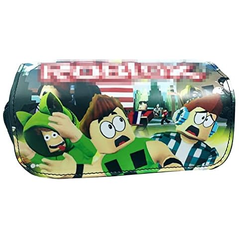 Pencil Case Virtual World Game Pencil Case Large Capacity Pouch Double Zippers Pencil Bag Office Pen Holder Organizer Stationery Bag with Compartments for Girls Boys and Adults Cover