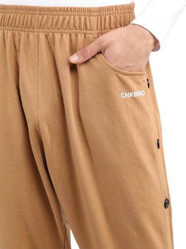 Image of CHKOKKO Men Casual Track Pant Gym Workout Lower with Pocket Camel XXL
