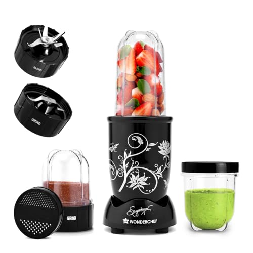 Wonder Chef 60018330 Nutri-Blend Blender, Grinder, Plastic, 400 W,Black