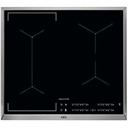 Induccion Aeg Ilb63445Fb AEG IKE64441XB - Placa de cocina automática con pantalla táctil, reconocimiento de ollas y función Hob²Hood, placa de inducción, 4 zonas de cocción, marco de acero inoxidable, 60 cm, color negro