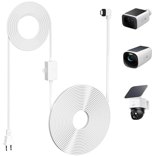 Câble de 7,6 m pour Eufy Indoor Cam S350 et C220, alimentation longue distance pour salon et jardin