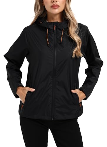Image of Women's Rain Jacket Lightweight Waterproof Raincoat