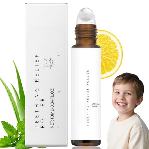 YOOJ Teething Roller Teething Relief Roller Teething Relief Roller with Soothing Essential Oil Reduce Teething Discomfort Using A Natural Formula It Is Gentle Cool and Relieves Discomfort