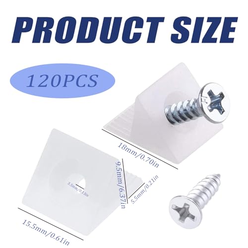 120 Pcs Drawer Repair Kit with Screws, Draw Wedges, Draw Support Wedges - Image 2