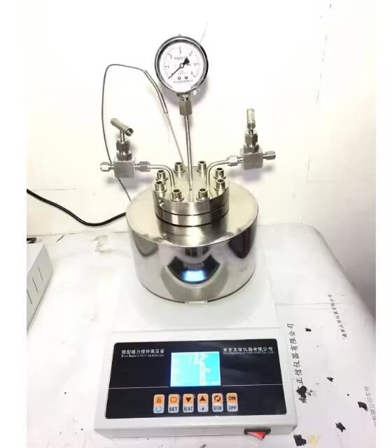 Huanyu Reactor Flanged de 250 ml con 100 bares de temperatura de presión hasta 350 ℃ sin anillo magnético con tapa modificada
