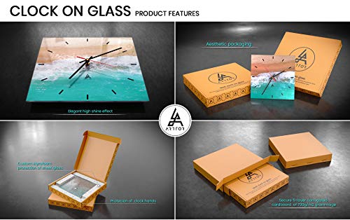 ARTTOR Orologio da Parete in Vetro mare onda