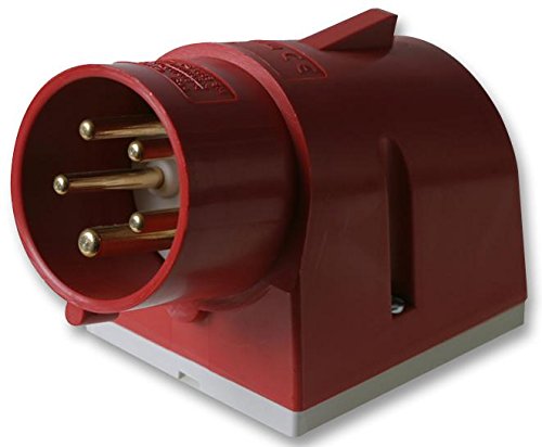 1 presa elettrica da parete, 415 V, connettori industriali, confezione da 1