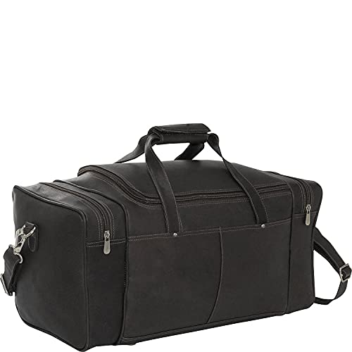 Piel Leather Small Duffel Bag, Black, One Size