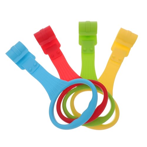 FAVOMOTO Infant Pull Ring 4pcs Portable Pull up Bar Toys Nursery Rings for Baby Random Color