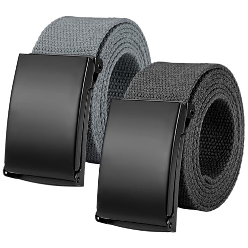 patinadrift 2 Stück Arbeitsgürtel Herren, Gürtel Herren, Einstellbar segeltuch Belt Ohne Löcher Taktischer Gürtel für Outdoor Business, Arbeit und Reisen patinadrift 2 Stück Arbeitsgürtel Herren, Gürtel Herren, Einstellbar segeltuch Belt Ohne Löcher Taktischer Gürtel für Outdoor Business, Arbeit und Reisen