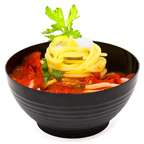 Cmjj Gourmet Inc. PLA-052438NR 50 Pack 3 Oz. Asian-Style Black Mini Plastic Bowl For Appetizer Bowls And Disposable Dessert Bowls Professional-Grade Recyclable Disposable Mini Dessert Cup thumb #6